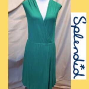 Splendid Green Wrap Dress SZ Medium